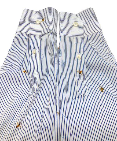 ETRO（エトロ）ETRO (エトロ) Bee蜂ピンストライプシャツ/エトロ/192-11451-3253 ブルー×ホワイト サイズ:42の古着・服飾アイテム
