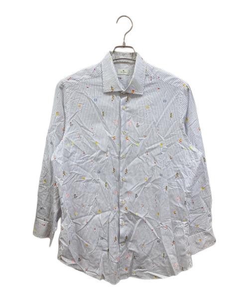ETRO（エトロ）ETRO (エトロ) ストライプシャツ/エトロ/222-11451-3151 ブルー×ホワイト サイズ:41の古着・服飾アイテム