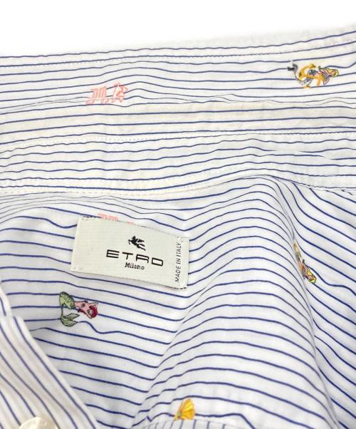 ETRO（エトロ）ETRO (エトロ) ストライプシャツ/エトロ/222-11451-3151 ブルー×ホワイト サイズ:41の古着・服飾アイテム