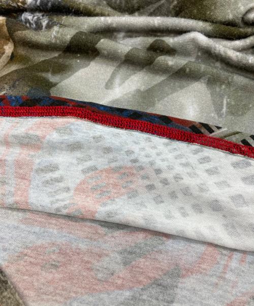 Jaded London（ジェイデッドロンドン）jaded london (ジェイデッドロンドン) 総柄カットソー レッド サイズ:UK4の古着・服飾アイテム