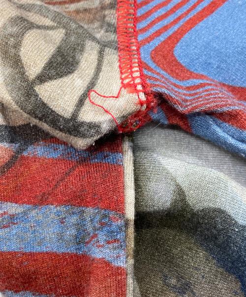 Jaded London（ジェイデッドロンドン）jaded london (ジェイデッドロンドン) 総柄カットソー レッド サイズ:UK4の古着・服飾アイテム