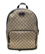 GUCCIグッチ）の古着「GGスプリームバックパック/グッチ/406370/493075」｜ベージュ×ブラウン