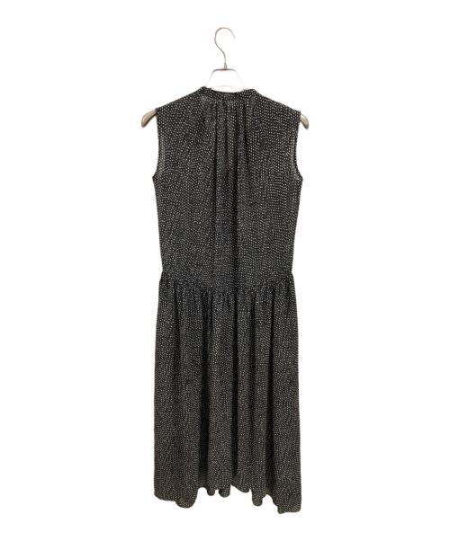 LANVIN en Bleu（ランバンオンブルー）LANVIN en Bleu (ランバンオンブルー) ギャザーワンピース/ランバンオンブルー/3466303 ホワイト×ブラック サイズ:38の古着・服飾アイテム