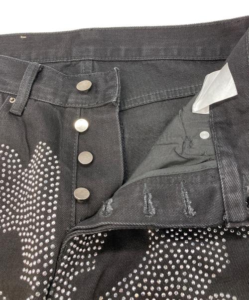 mnml（ミニマル）MNML (ミニマル) skeleton straight denim pants/ミニマル ブラック サイズ:29の古着・服飾アイテム