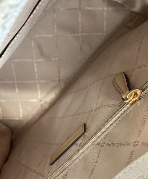 MICHAEL KORS（マイケル・コース）MICHAEL KORS (マイケル・コース) 2WAYショルダートートバッグ ベージュの古着・服飾アイテム