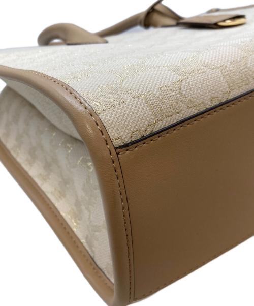 MICHAEL KORS（マイケル・コース）MICHAEL KORS (マイケル・コース) 2WAYショルダートートバッグ ベージュの古着・服飾アイテム