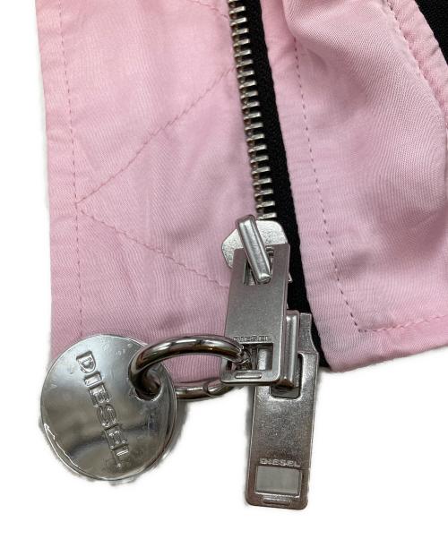 DIESEL（ディーゼル）DIESEL (ディーゼル) ニット切替ブルゾン ピンク サイズ:XSの古着・服飾アイテム