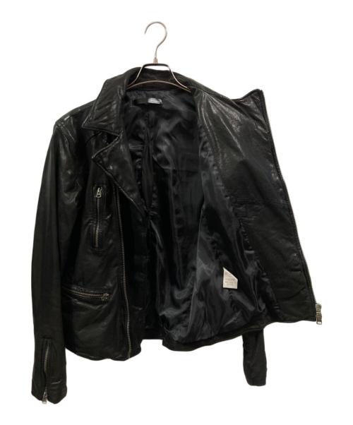 Harlem Rounge（ハーレムラウンジ）Harlem Rounge (ハーレムラウンジ) ピッグレザーシングルライダース ジャケット/HR-15911/Harlem Rounge ブラック サイズ:Lの古着・服飾アイテム