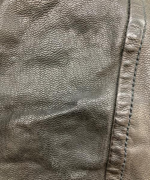 Harlem Rounge（ハーレムラウンジ）Harlem Rounge (ハーレムラウンジ) ピッグレザーシングルライダース ジャケット/HR-15911/Harlem Rounge ブラック サイズ:Lの古着・服飾アイテム