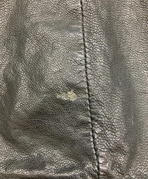 Harlem Rounge（ハーレムラウンジ）Harlem Rounge (ハーレムラウンジ) ピッグレザーシングルライダース ジャケット/HR-15911/Harlem Rounge ブラック サイズ:Lの古着・服飾アイテム