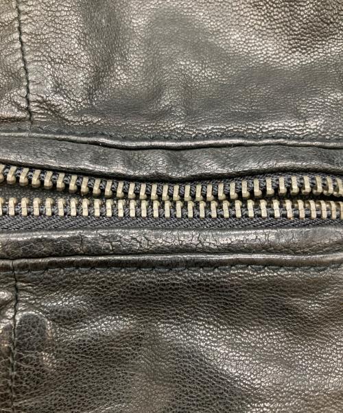 Harlem Rounge（ハーレムラウンジ）Harlem Rounge (ハーレムラウンジ) ピッグレザーシングルライダース ジャケット/HR-15911/Harlem Rounge ブラック サイズ:Lの古着・服飾アイテム