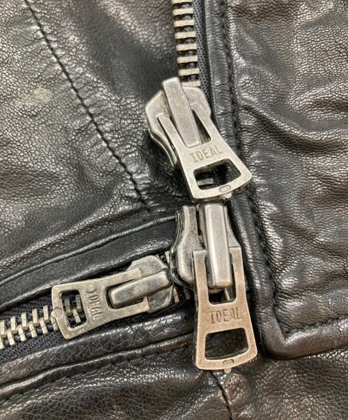 Harlem Rounge（ハーレムラウンジ）Harlem Rounge (ハーレムラウンジ) ピッグレザーシングルライダース ジャケット/HR-15911/Harlem Rounge ブラック サイズ:Lの古着・服飾アイテム