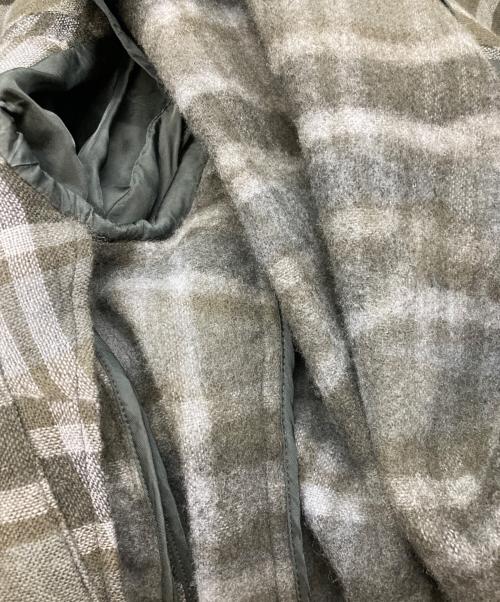 ISSEY MIYAKE MEN（イッセイミヤケメン）ISSEY MIYAKE MEN (イッセイミヤケメン) 変形チェックテーラードジャケット/イッセイミヤケメン/ME23FD115 グレー サイズ:3の古着・服飾アイテム