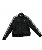 adidasアディダス）の古着「キルティングトラックジャケット」｜ブラック
