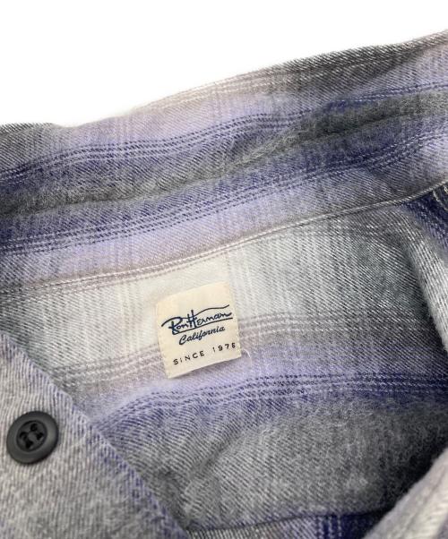 Ron Herman（ロンハーマン）Ron Herman (ロンハーマン) Brushed Plaid shirt　ロンハーマン　3420700125 1071 グレー×パープル サイズ:Sの古着・服飾アイテム