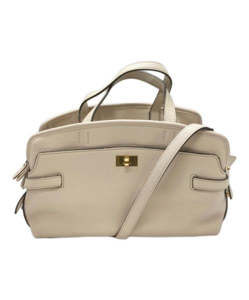 ANYA HINDMARCH（アニヤ・ハインドマーチ）ANYA HINDMARCH (アニヤハインドマーチ) スモールウィルソン2WAYバッグ/アニヤハインドマーチ ホワイトの古着・服飾アイテム