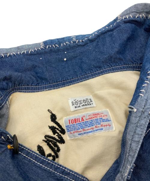 TOBILA（トビラ）TOBILA (トビラ) AOZORA (アオゾラブルーヘブン) 刺繍カバーオール/トビラ/アオゾラブルーヘブン インディゴ サイズ:Ｌの古着・服飾アイテム