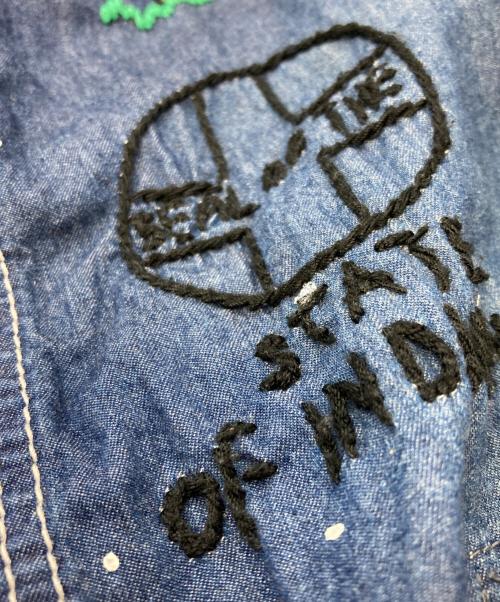 TOBILA（トビラ）TOBILA (トビラ) AOZORA (アオゾラブルーヘブン) 刺繍カバーオール/トビラ/アオゾラブルーヘブン インディゴ サイズ:Ｌの古着・服飾アイテム