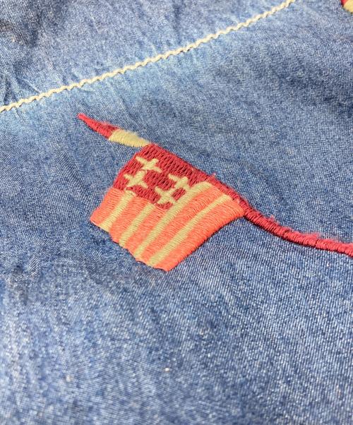 TOBILA（トビラ）TOBILA (トビラ) AOZORA (アオゾラブルーヘブン) 刺繍カバーオール/トビラ/アオゾラブルーヘブン インディゴ サイズ:Ｌの古着・服飾アイテム