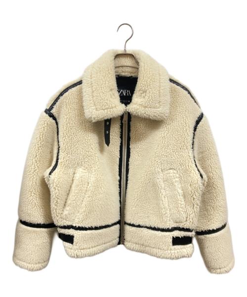 ZARA（ザラ）ZARA (ザラ) ボアB-3ジャケット/ザラ ベージュ サイズ:XSの古着・服飾アイテム