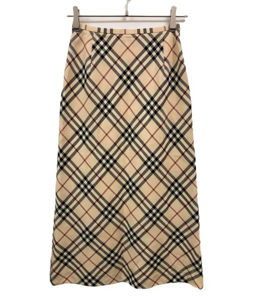 BURBERRY LONDON（バーバリーロンドン）BURBERRY LONDON (バーバリーロンドン) ノバチェックロングスカート ベージュ サイズ:38の古着・服飾アイテム