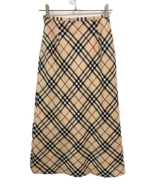 BURBERRY LONDON（バーバリーロンドン）BURBERRY LONDON (バーバリーロンドン) ノバチェックロングスカート ベージュ サイズ:38の古着・服飾アイテム