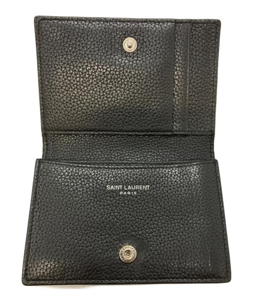 Saint Laurent Paris（サンローランパリ）Saint Laurent Paris (サンローランパリ) カサンドラロゴカードケース ブラックの古着・服飾アイテム