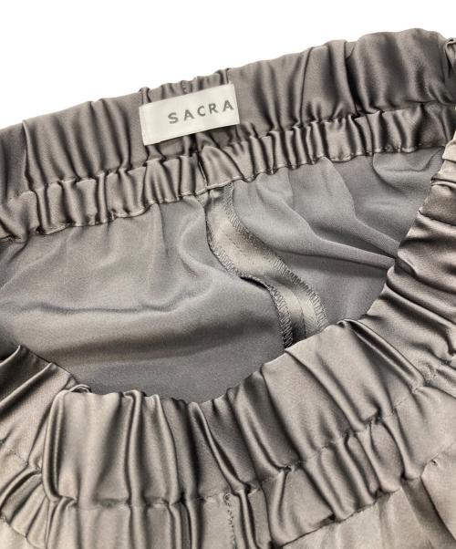 SACRA（サクラ）SACRA (サクラ) TRIACE SATIN PANTS/サクラ/124214112 グレー サイズ:38の古着・服飾アイテム
