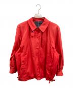 Burberry'sバーバリー）の古着「裏チェックスイングトップ　バーバリーズ　」｜レッド