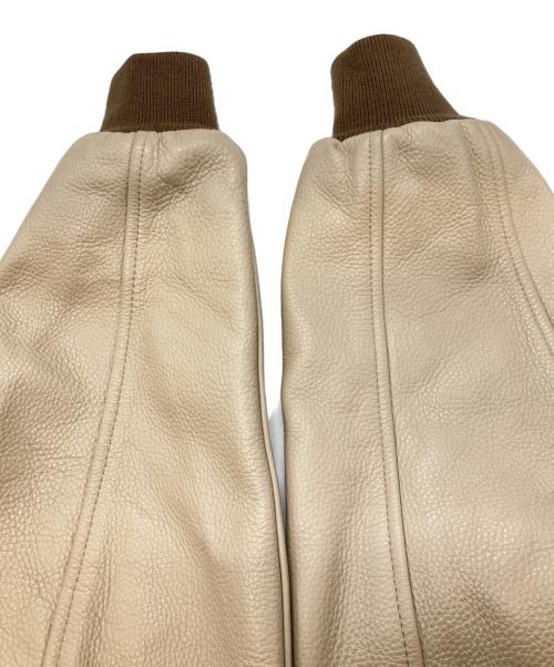 SKOOKUN（スクーカム）SKOOKUN (スクーカム) 袖レザースタジャン/スクーカム/1-UAM21A-21 ブラウン×ベージュ サイズ:Sの古着・服飾アイテム