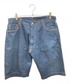 EVISUエヴィス）の古着「カモメペイントデニムハーフパンツ/エヴィス」｜インディゴ