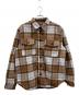 WIND AND SEA（ウィンダンシー）の古着「23AW SHAGGY PLAID CPO SHIRT JACKET/WDS-O-FAL-24-Q1-JK-08/ウィンダンシー」｜ブラウン×ホワイト