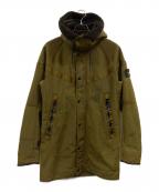 NIKE×STONE ISLANDナイキ×ストーンアイランド）の古着「16AW JACQUARD GRID ON WOOL FUR JACKET/6525401N1/ナイキ/ストーンアイランド」｜カーキ
