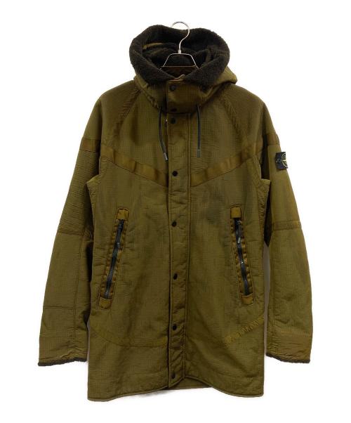 NIKE（ナイキ）NIKE (ナイキ) STONE ISLAND (ストーンアイランド) 16AW JACQUARD GRID ON WOOL FUR JACKET/6525401N1/ナイキ/ストーンアイランド カーキ サイズ:Sの古着・服飾アイテム