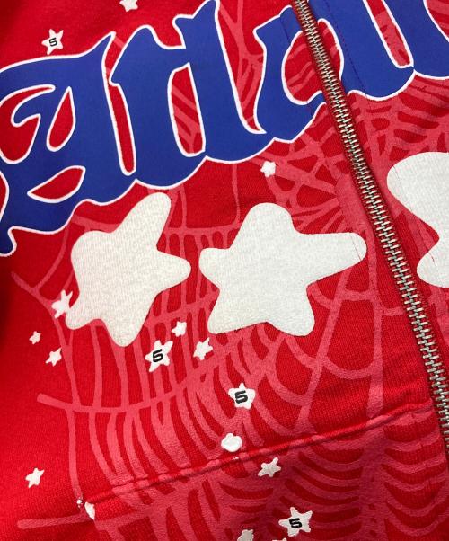 SP5DER（スパイダー）SP5DER (スパイダー) worldwide 55555 Jeffery Hoodie/スパイダー レッド サイズ:Sの古着・服飾アイテム