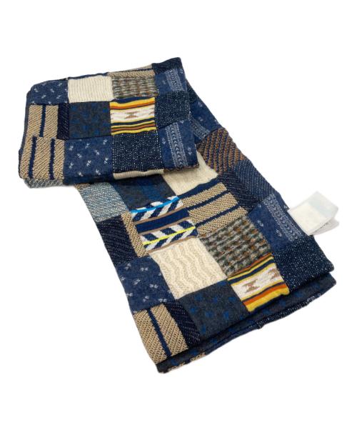 45R（フォーティファイブ・アール）45R (フォーティファイブ・アール) つぎはぎマフラー/フォーティファイブ・アール/6129927-73-0 ネイビーの古着・服飾アイテム