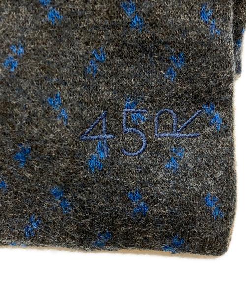 45R（フォーティファイブ・アール）45R (フォーティファイブ・アール) つぎはぎマフラー/フォーティファイブ・アール/6129927-73-0 ネイビーの古着・服飾アイテム