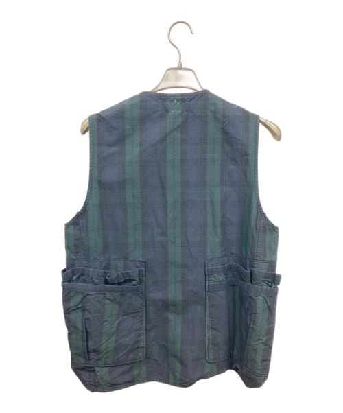 SASSAFRAS（ササフラス）SASSAFRAS (ササフラス) チェックベスト　ササフラス グリーン×ネイビー サイズ:Ｍの古着・服飾アイテム