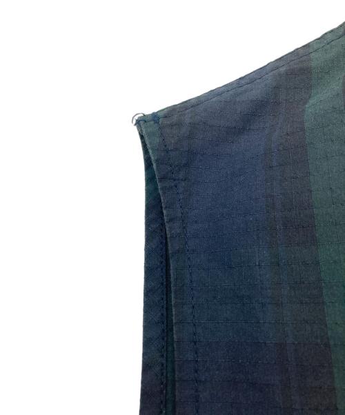 SASSAFRAS（ササフラス）SASSAFRAS (ササフラス) チェックベスト　ササフラス グリーン×ネイビー サイズ:Ｍの古着・服飾アイテム
