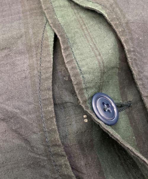 SASSAFRAS（ササフラス）SASSAFRAS (ササフラス) チェックベスト　ササフラス グリーン×ネイビー サイズ:Ｍの古着・服飾アイテム