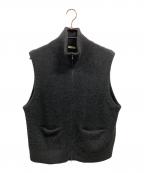 LIDnMリドム）の古着「ジップアップカシミヤニットベスト/リドム/Im23aw09536」｜ブラック