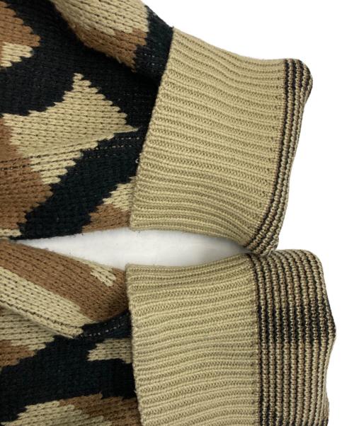 SUPREME（シュプリーム）Supreme (シュプリーム) 19AW/tribal camo sweater./シュプリーム ベージュ×ブラック サイズ:Ｌの古着・服飾アイテム