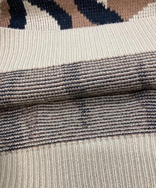 SUPREME（シュプリーム）Supreme (シュプリーム) 19AW/tribal camo sweater./シュプリーム ベージュ×ブラック サイズ:Ｌの古着・服飾アイテム