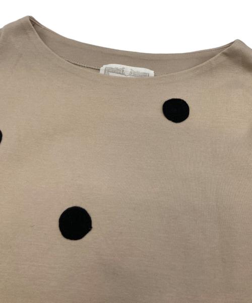 BEARDSLEY（ビアズリー）BEARDSLEY (ビアズリー) ドットプルオーバー ベージュ サイズ:Freeの古着・服飾アイテム