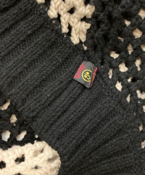 Hysteric Glamour（ヒステリックグラマー）HYSTERIC GLAMOUR (ヒステリックグラマー) バルーンローゲージニット　KINKY SLICK　2ND-3210　ヒステリックグラマー　 アイボリー×ブラック サイズ:Freeの古着・服飾アイテム