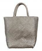 HIROFUヒロフ）の古着「ブレッツァバッファローレザーメッシュトートバッグM/ヒロフ」｜シルバー