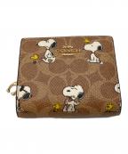 COACH×PEANUTSコーチ×ピーナッツ）の古着「スナップ ウォレット/コーチ/ピーナッツ/CBN32」｜ブラウン