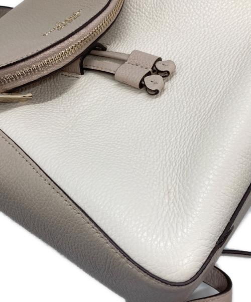 Kate Spade（ケイトスペード）Kate Spade (ケイトスペード) レザーバックパック/ケイトスペード/S338 ホワイト×ベージュの古着・服飾アイテム