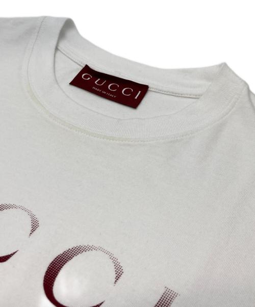 GUCCI（グッチ）GUCCI (グッチ) プリント コットンジャージー Tシャツ ネイビー サイズ:Sの古着・服飾アイテム