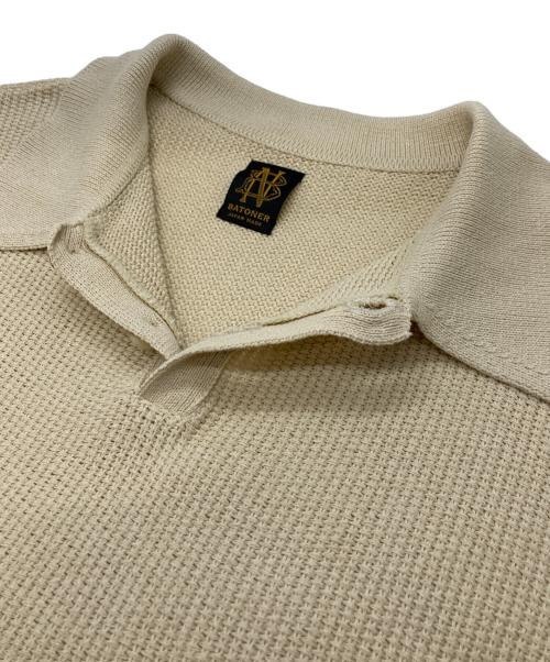 BATONER（バトナ―）BATONER (バトナ―) OX SUMMER KNIT POLO S/S ベージュ サイズ:Mの古着・服飾アイテム